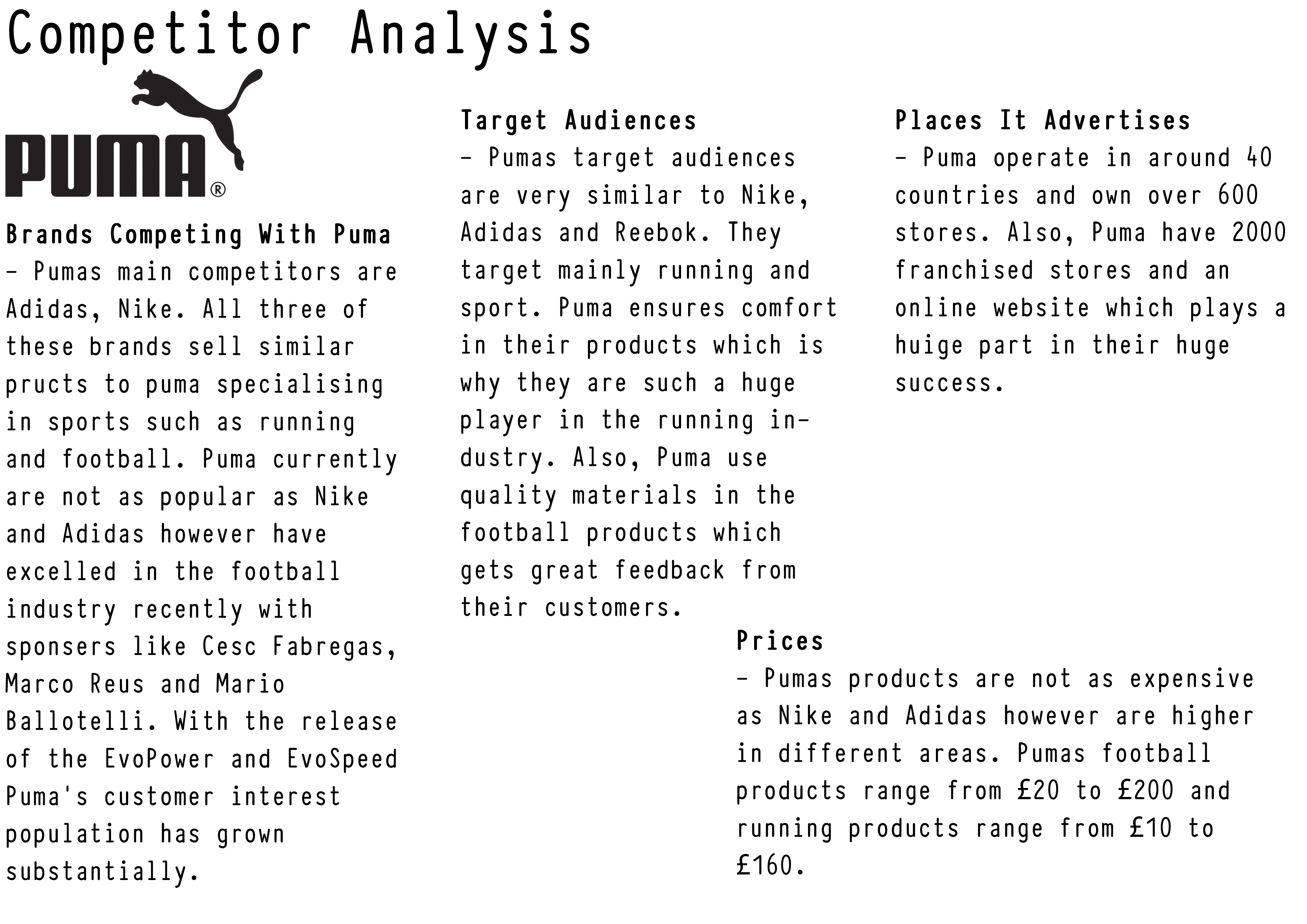 puma analysis